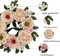 16 Inch Summer Wreath for Front Door, Artificial Summer Floral Wreath with Pink Flowers